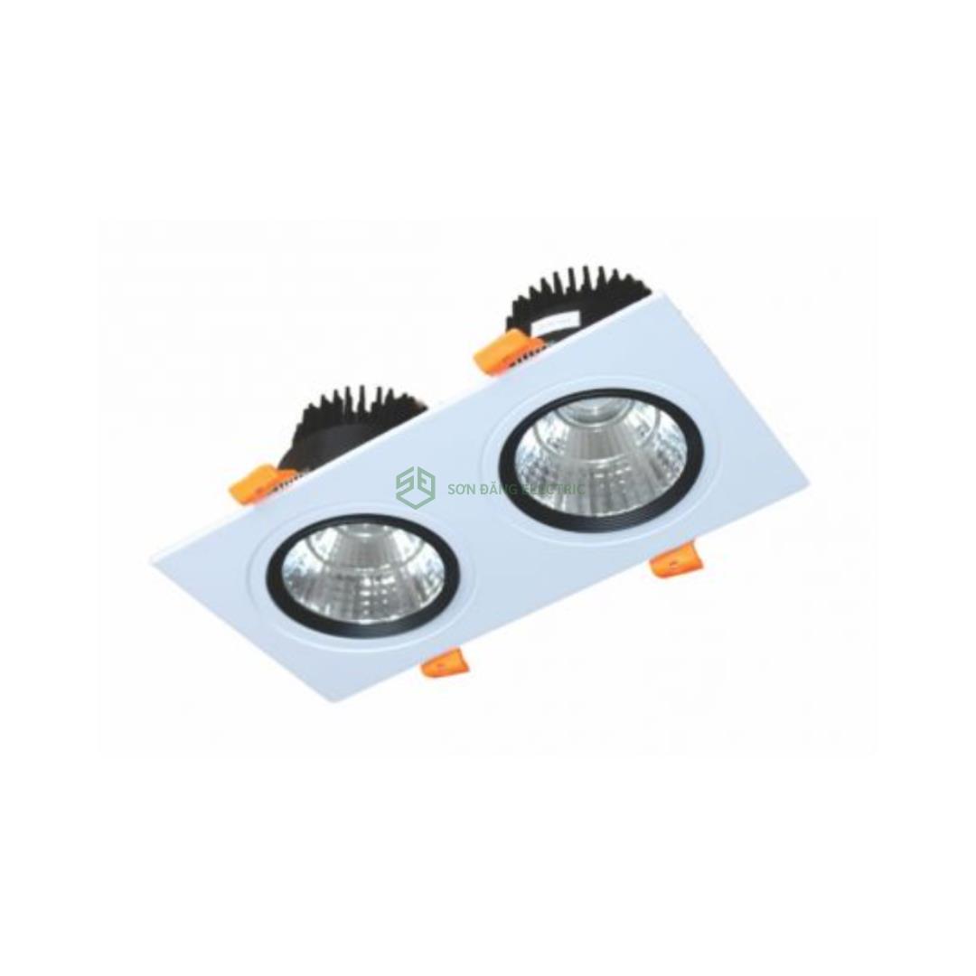 ĐÈN DOWNLIGHT LED VUÔNG CHIẾU ĐIỂM 2x18W DUHAL: DFC2181